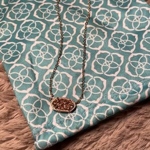 KENDRA SCOTT Rose Gold Elisa Pendant in Rose Gold Drusy ✨